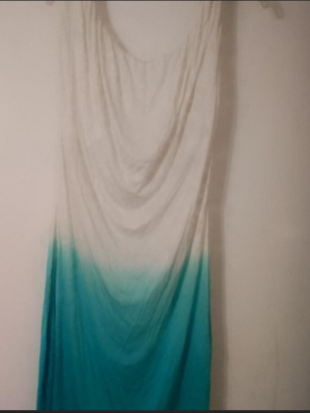 VENUS White to Teal Ombre Maxi Dress